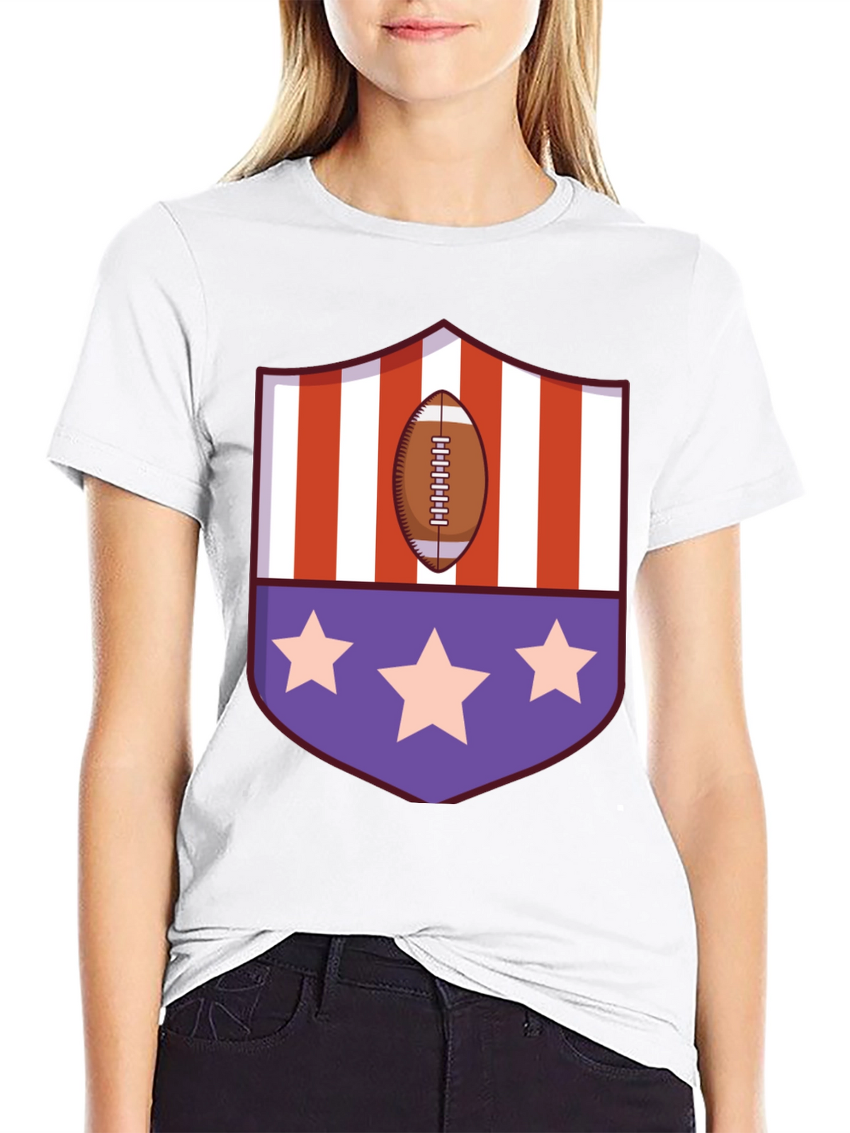 Patriotic Football Shield T-Shirt