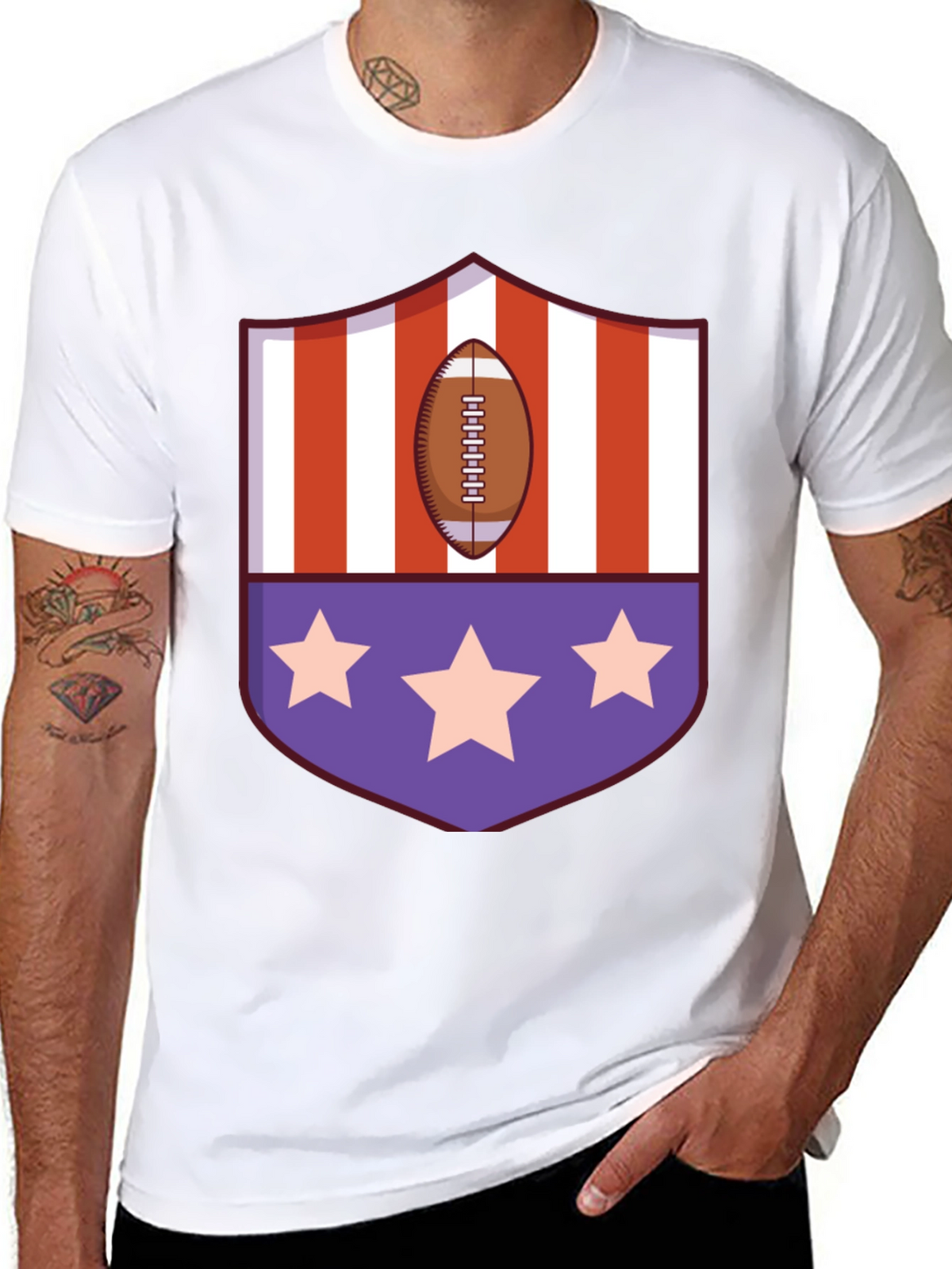 Patriotic Football Shield T-Shirt
