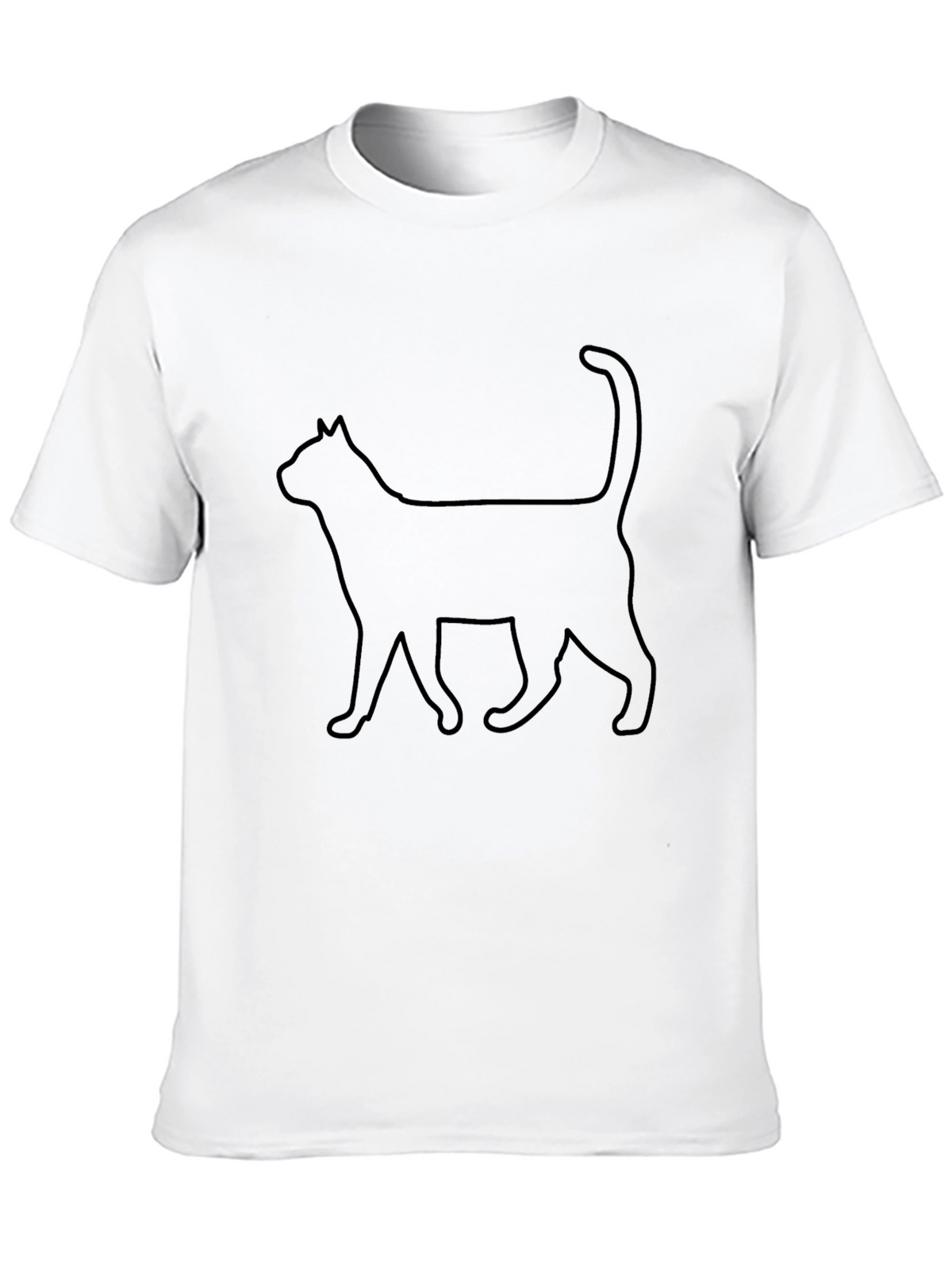 Cat Silhouette Black T-Shirt
