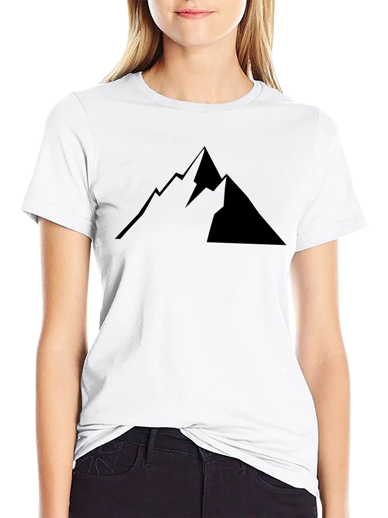 Mountain Peak Graphic Tee - Black Short Sleeve