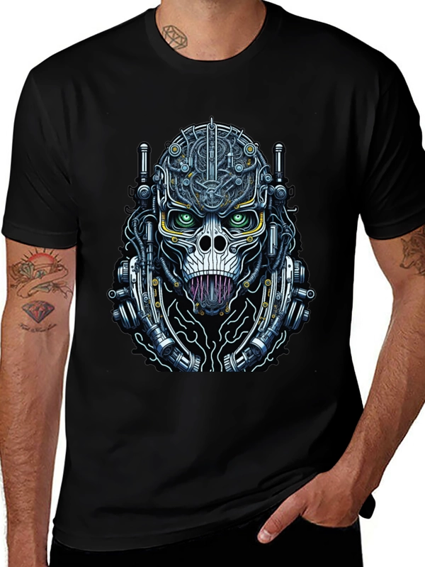 Cyberpunk Skull T-Shirt - Unique Graphic Tee