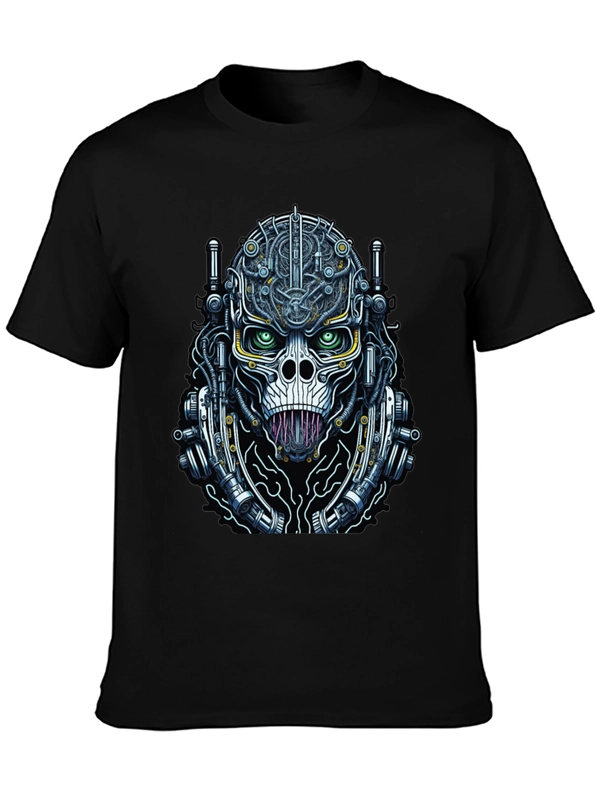 Cyberpunk Skull T-Shirt - Unique Graphic Tee
