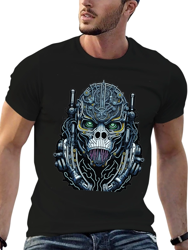 Cyberpunk Skull T-Shirt - Unique Graphic Tee