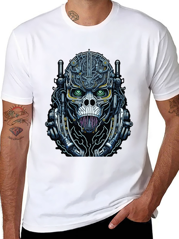 Cyberpunk Skull T-Shirt - Unique Graphic Tee