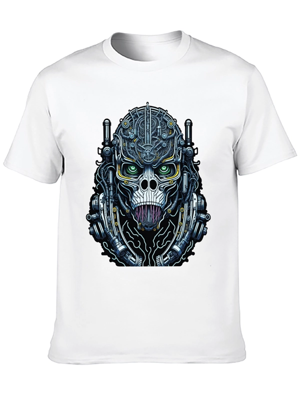Cyberpunk Skull T-Shirt - Unique Graphic Tee