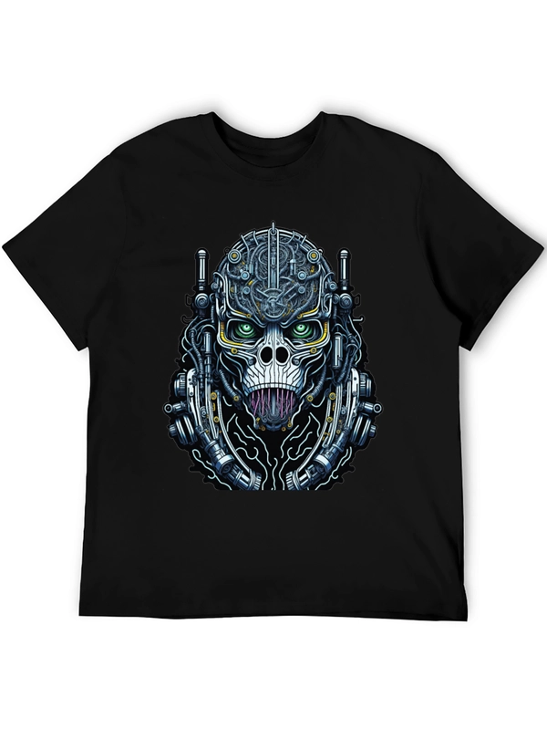 Cyberpunk Skull T-Shirt - Unique Graphic Tee