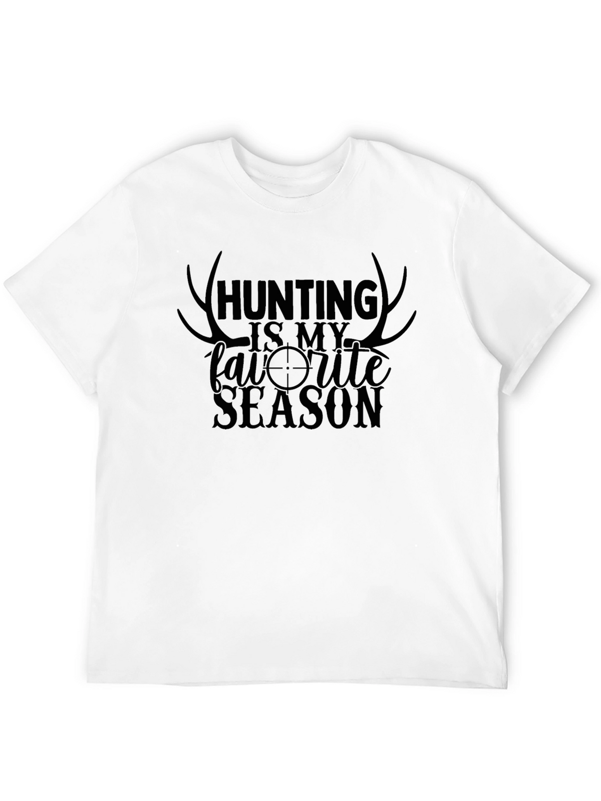 Hunting Season Graphic Tee - Black Crew Neck