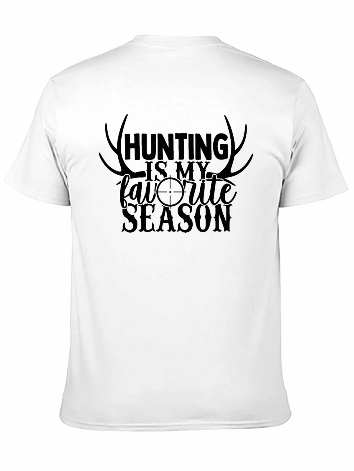 Hunting Season Graphic Tee - Black Crew Neck