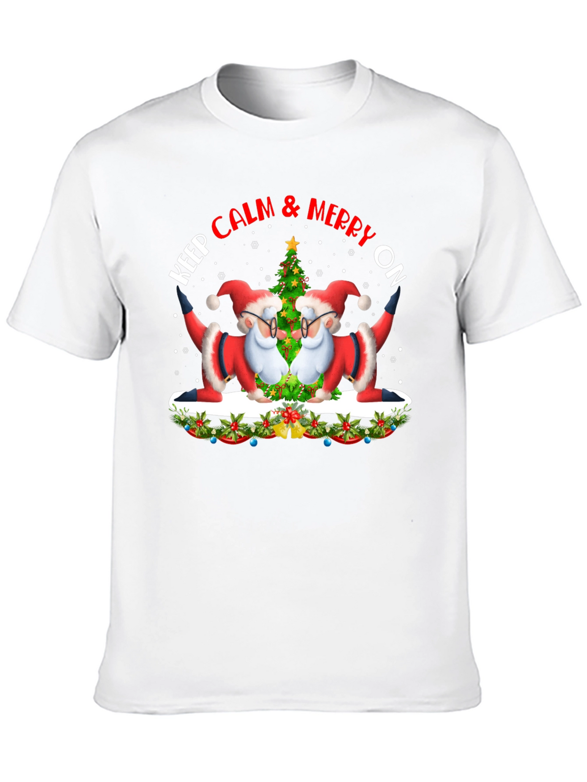 Keep Calm & Merry On Santa T-Shirt