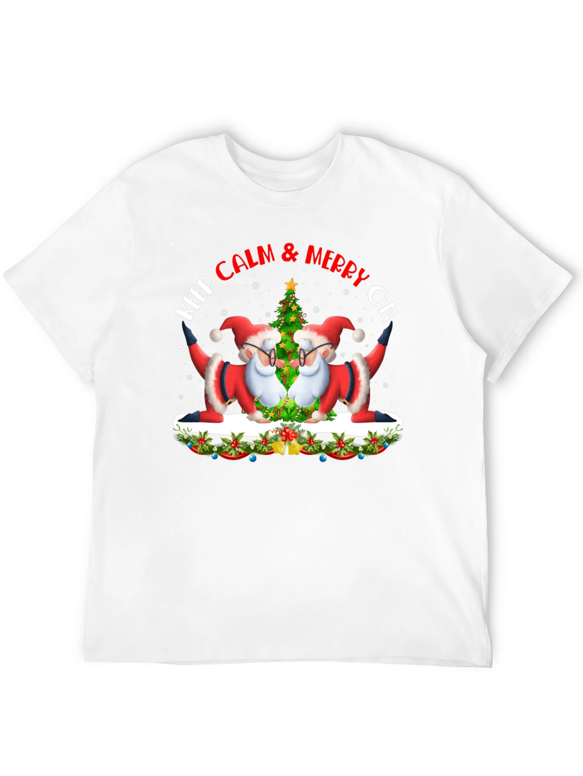 Keep Calm & Merry On Santa T-Shirt