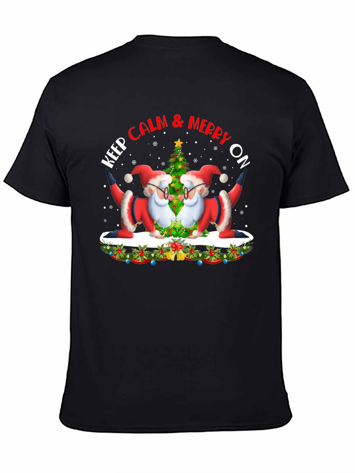 Keep Calm & Merry On Santa T-Shirt