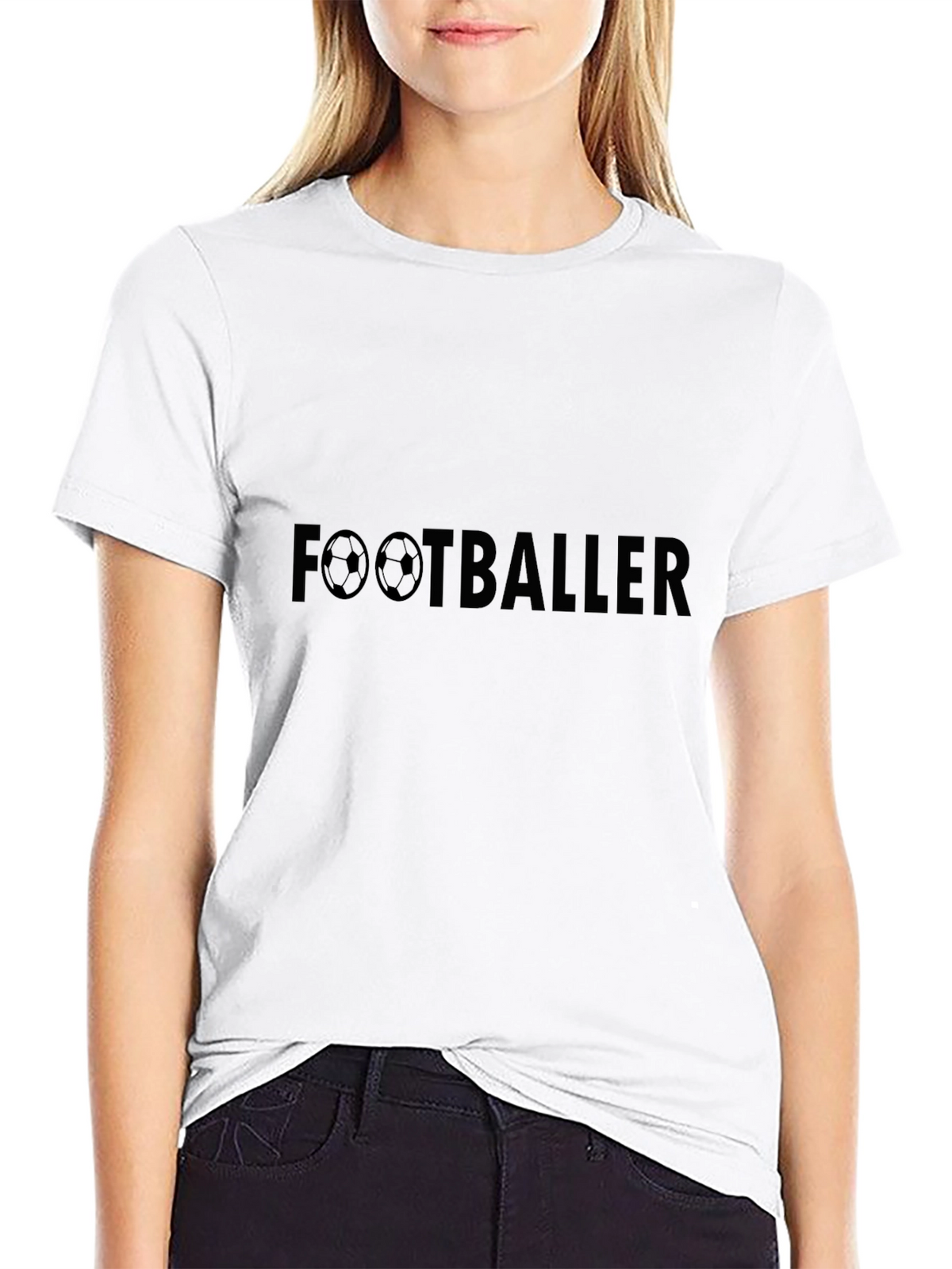 Footballer Graphic Tee - Sporty Casual Style