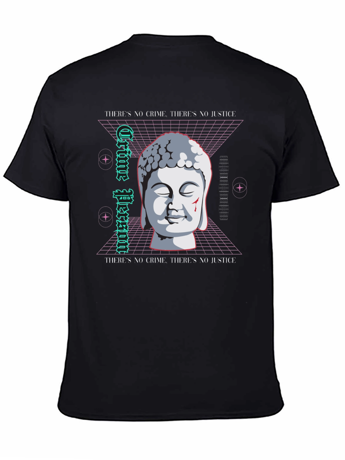 Crime Person Buddha T-Shirt - Edgy Streetwear