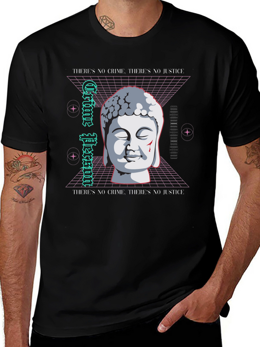 Crime Person Buddha T-Shirt - Edgy Streetwear