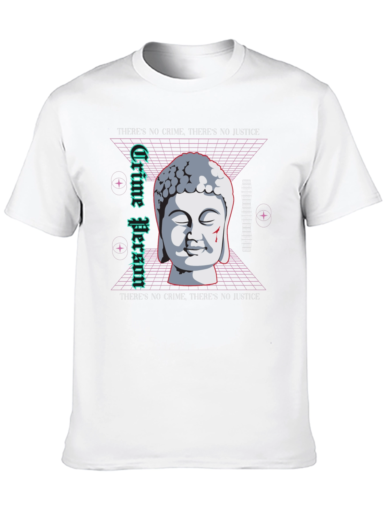 Crime Person Buddha T-Shirt - Edgy Streetwear
