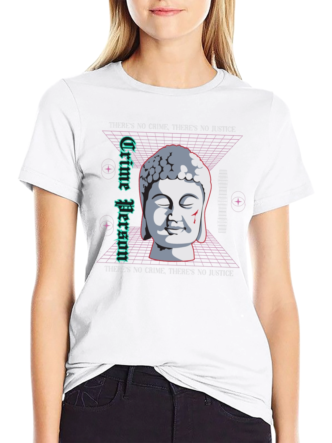 Crime Person Buddha T-Shirt - Edgy Streetwear