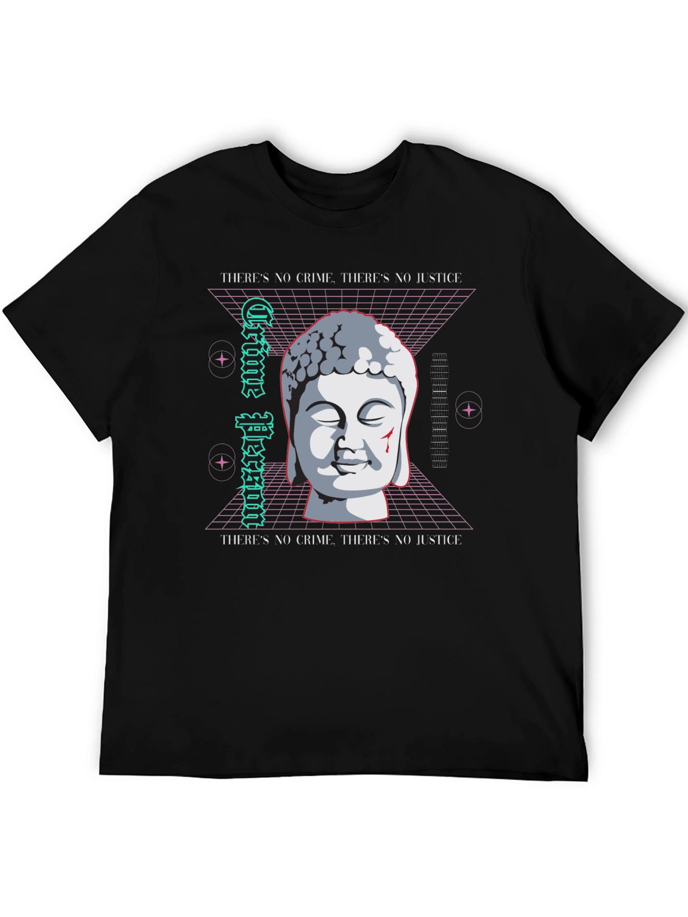 Crime Person Buddha T-Shirt - Edgy Streetwear