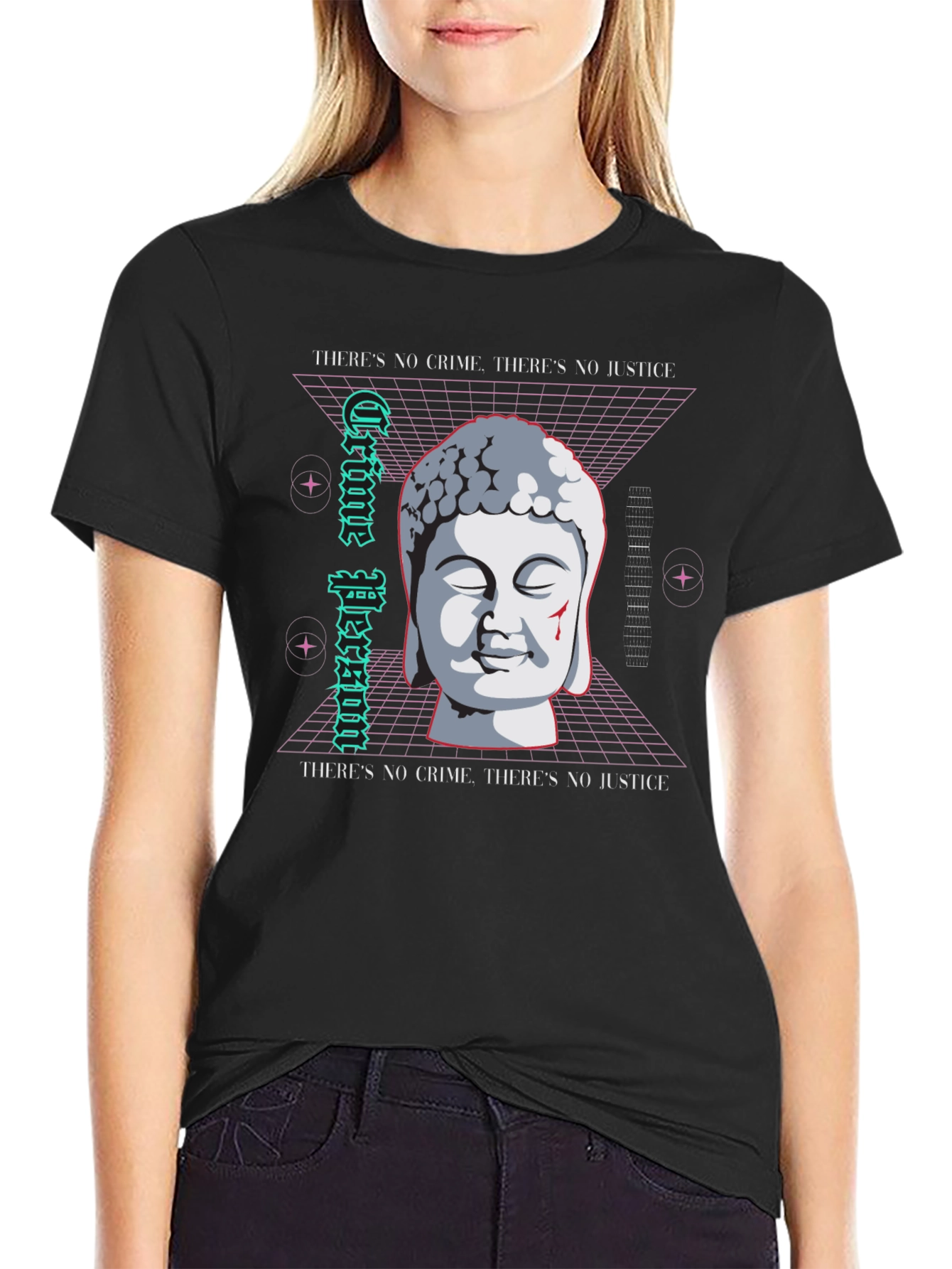 Crime Person Buddha T-Shirt - Edgy Streetwear