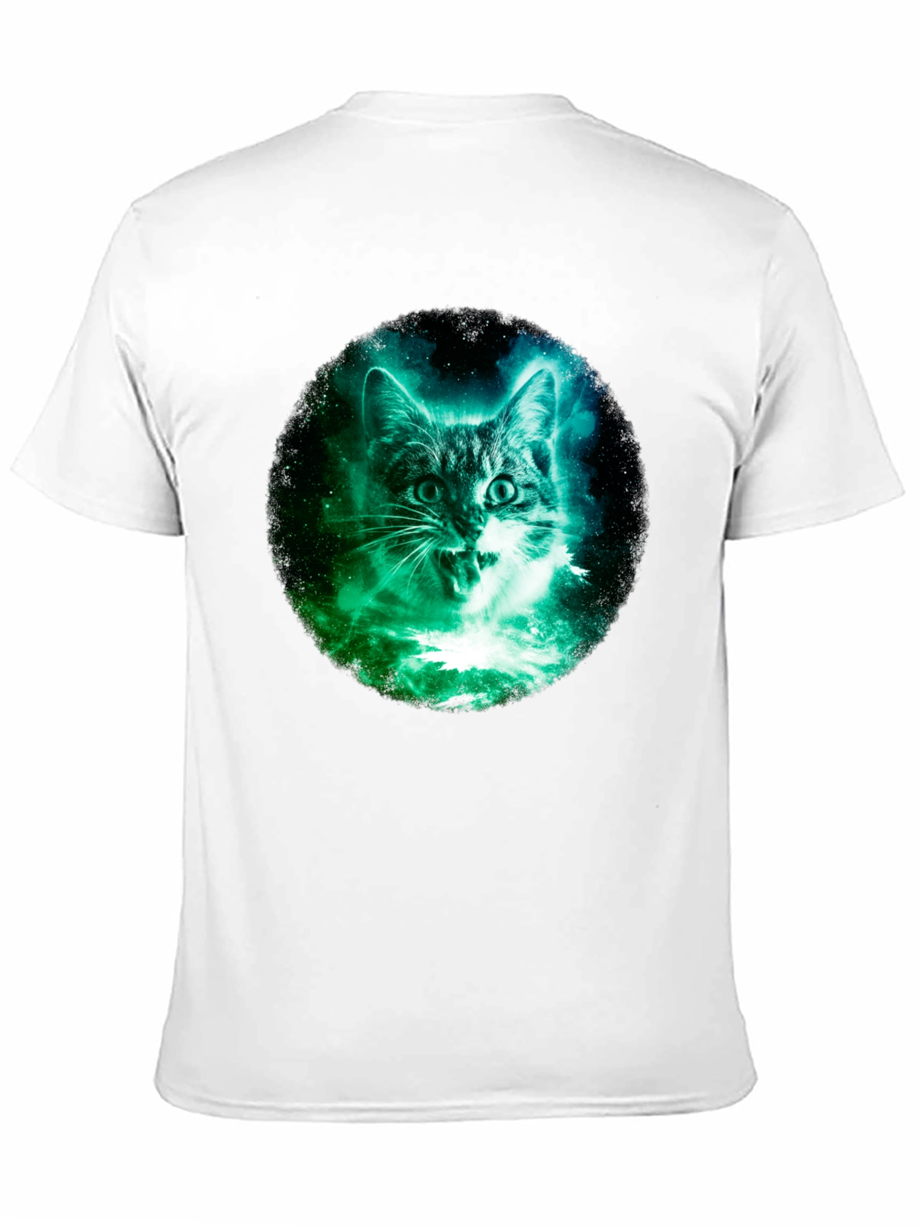 Cosmic Cat Graphic Tee - Black