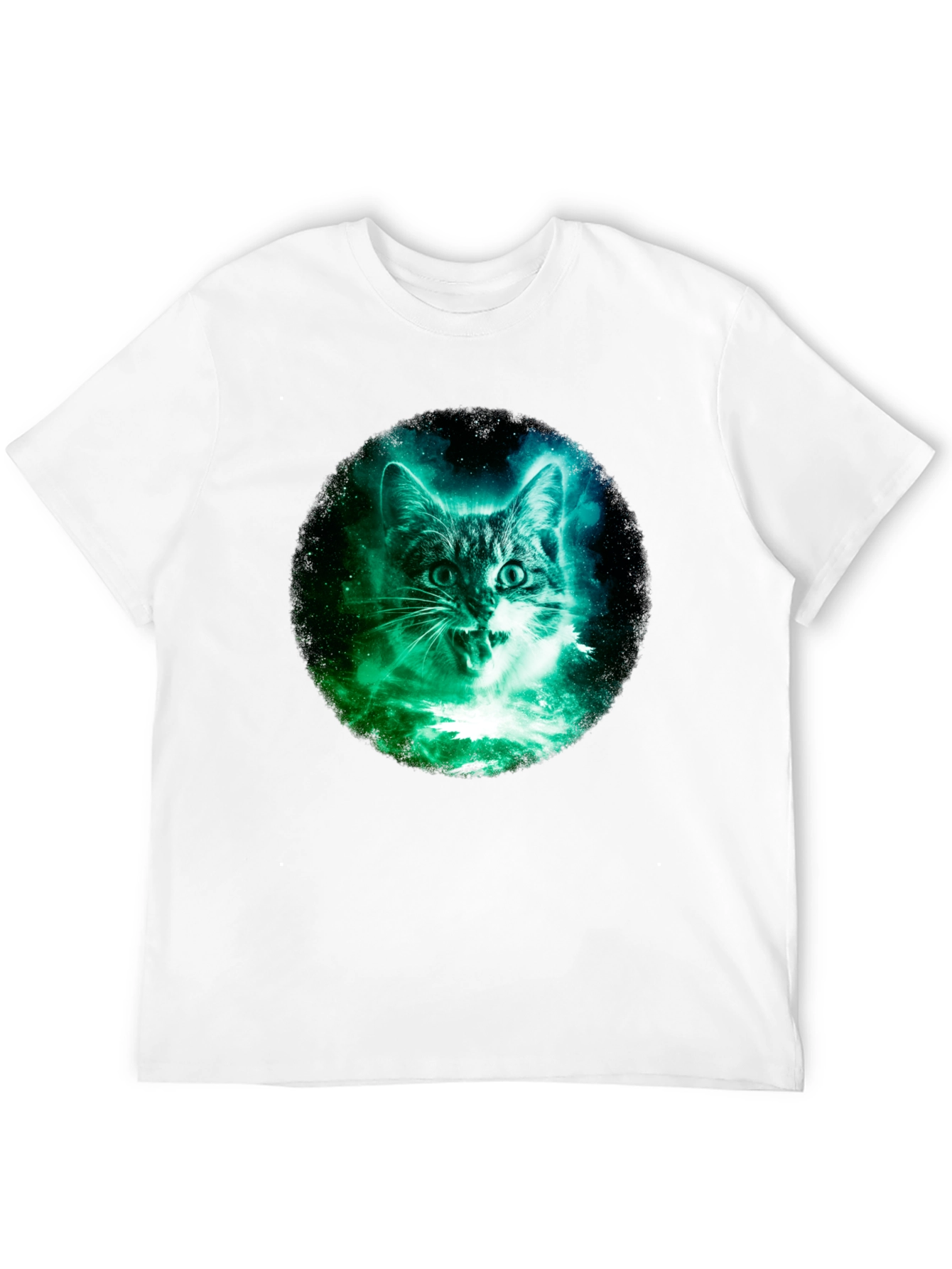 Cosmic Cat Graphic Tee - Black