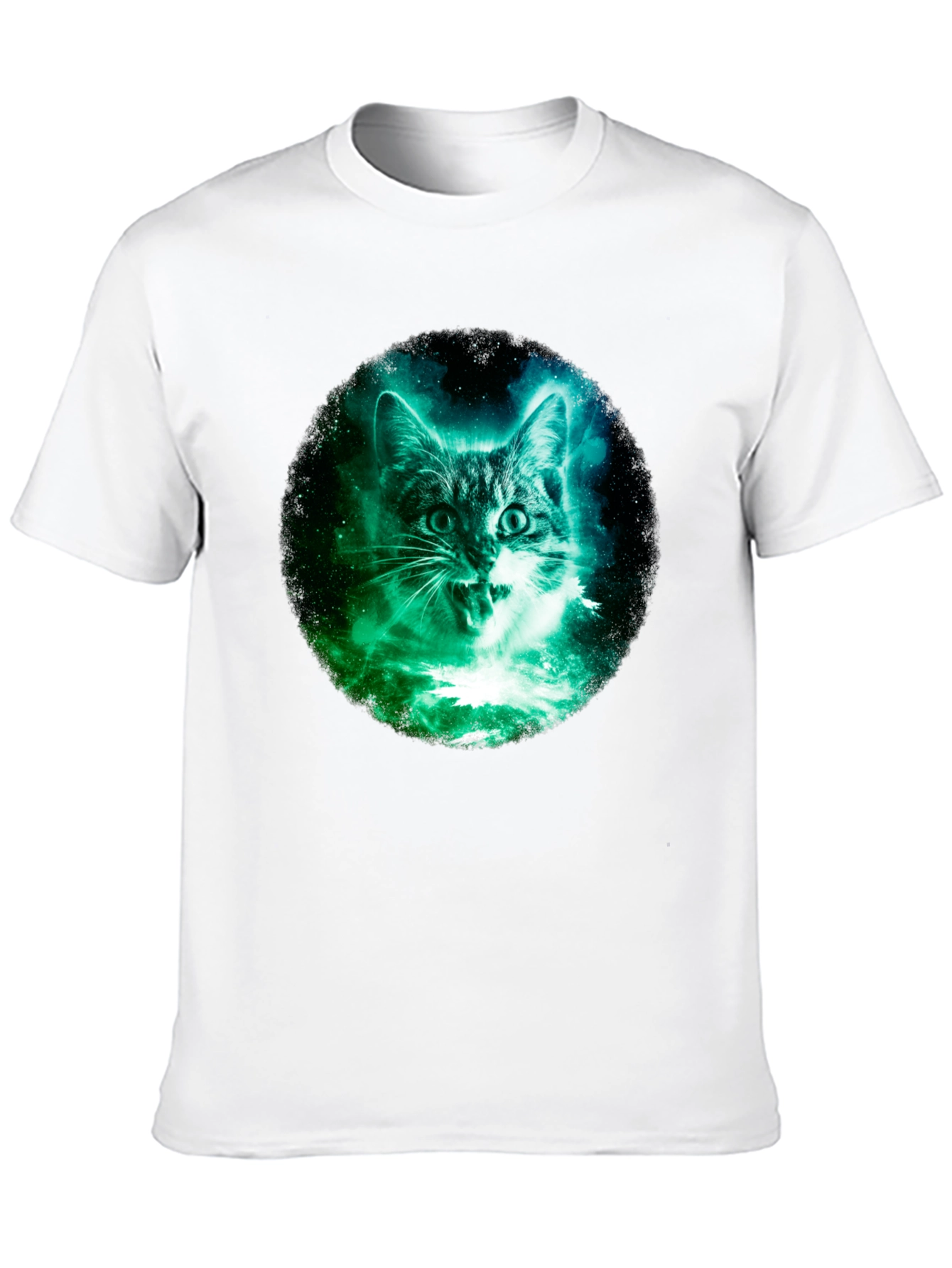 Cosmic Cat Graphic Tee - Black