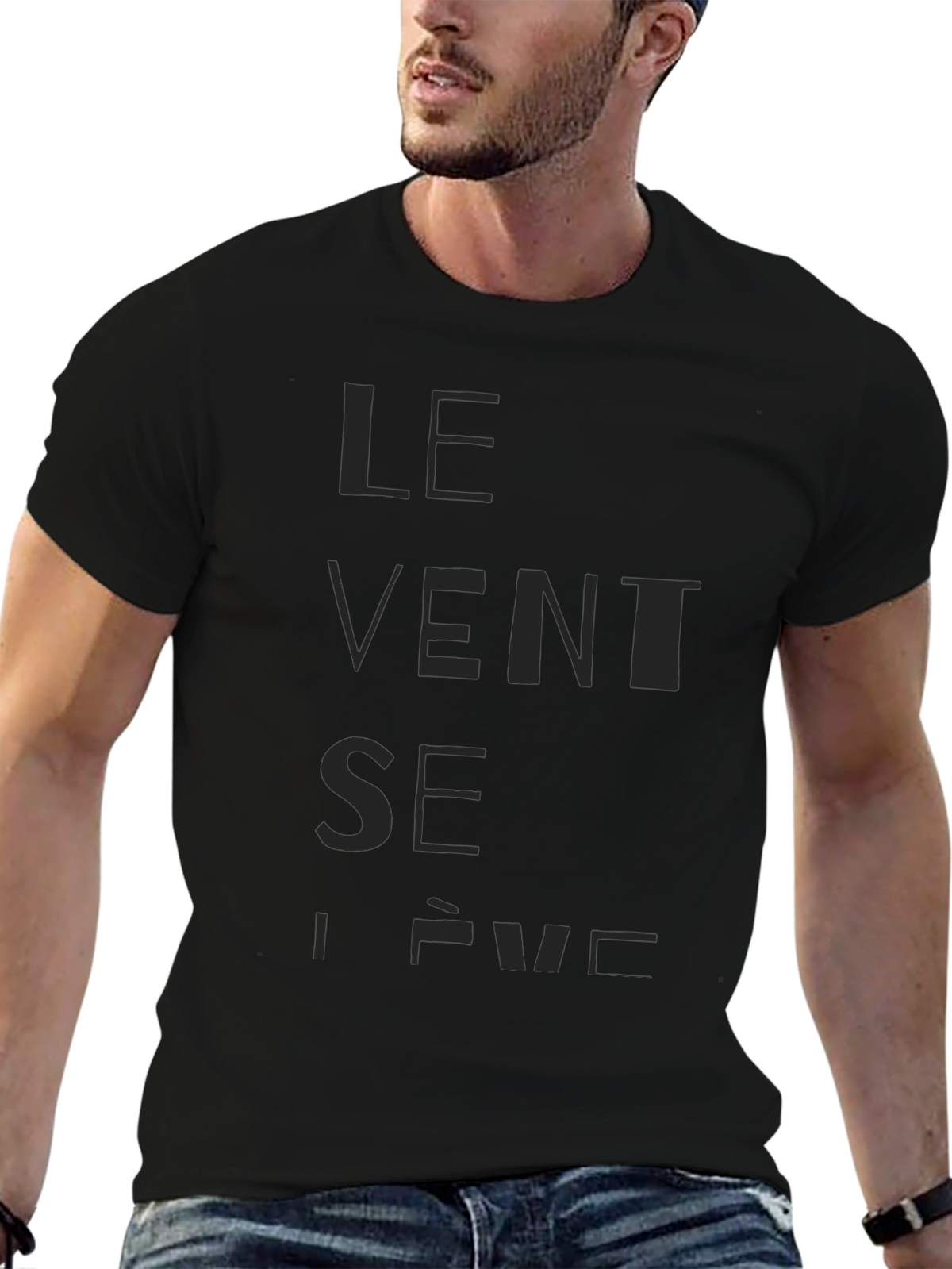 Le Vent Se Lève Graphic T-Shirt - Black