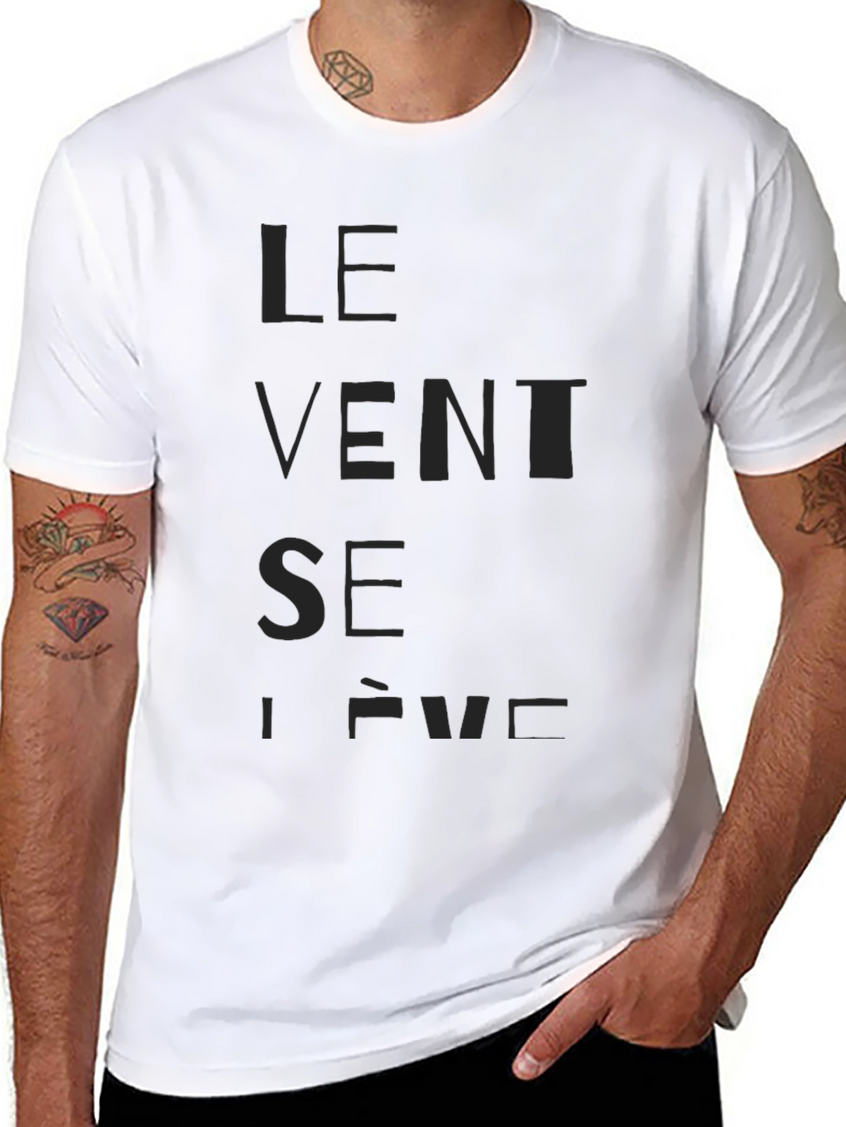 Le Vent Se Lève Graphic T-Shirt - Black