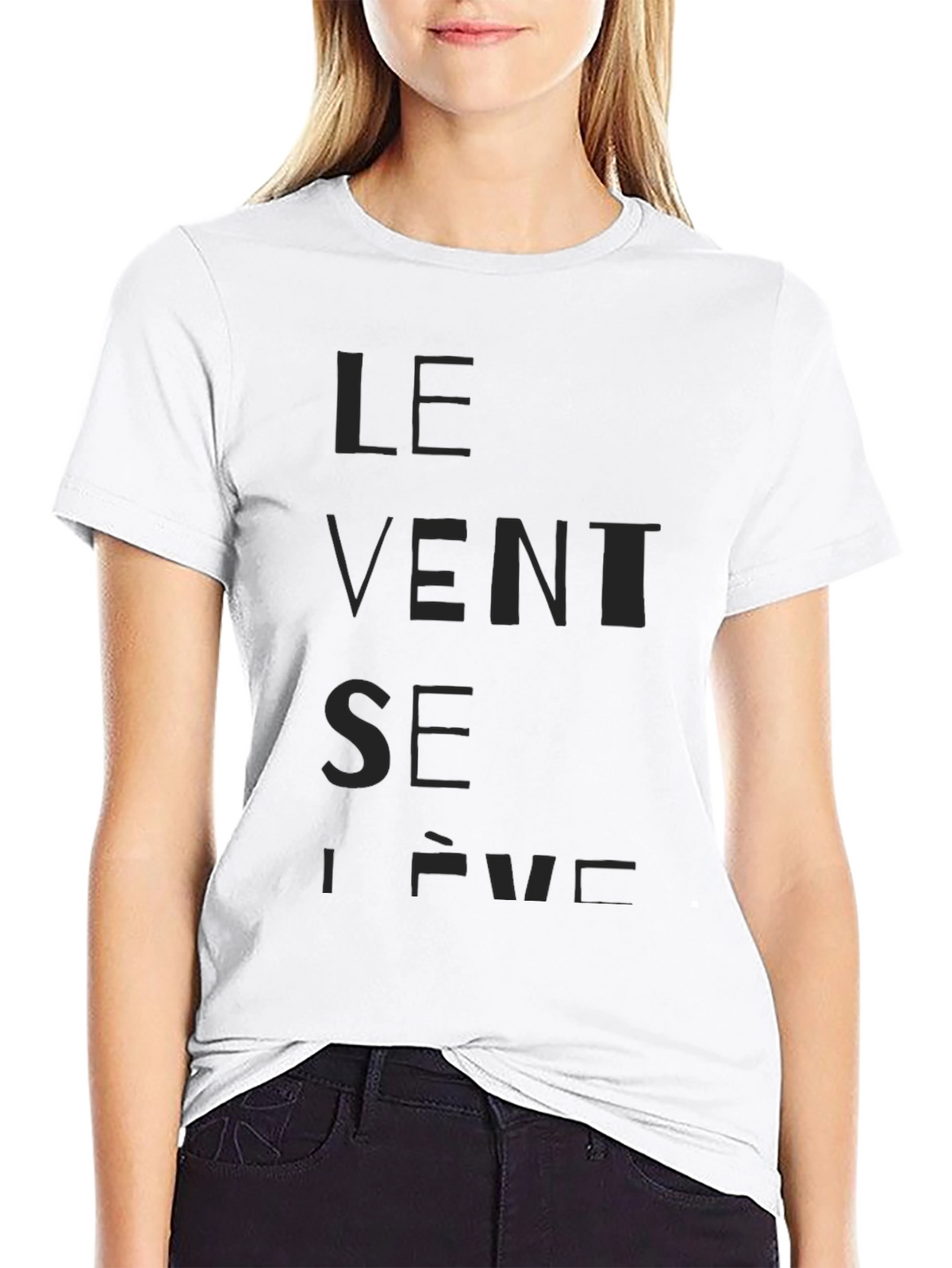 Le Vent Se Lève Graphic T-Shirt - Black