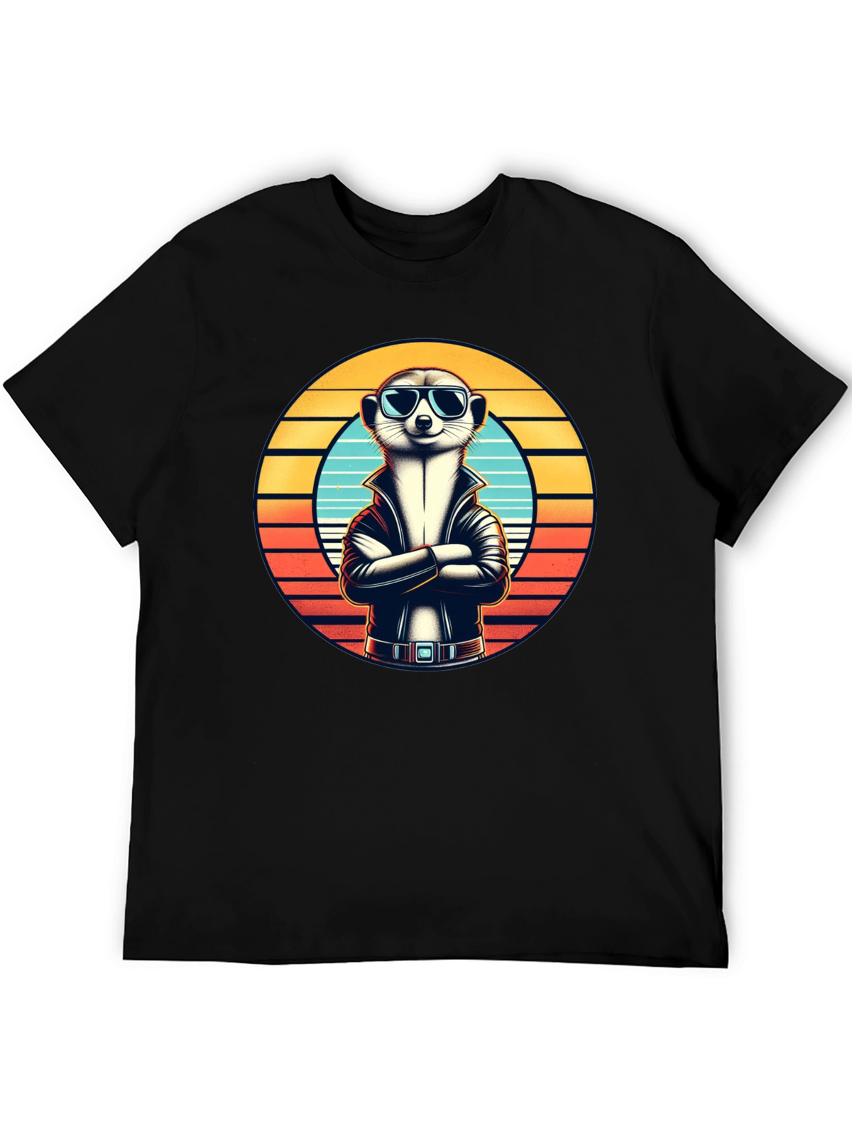 Cool Meerkat T-Shirt - Retro Style