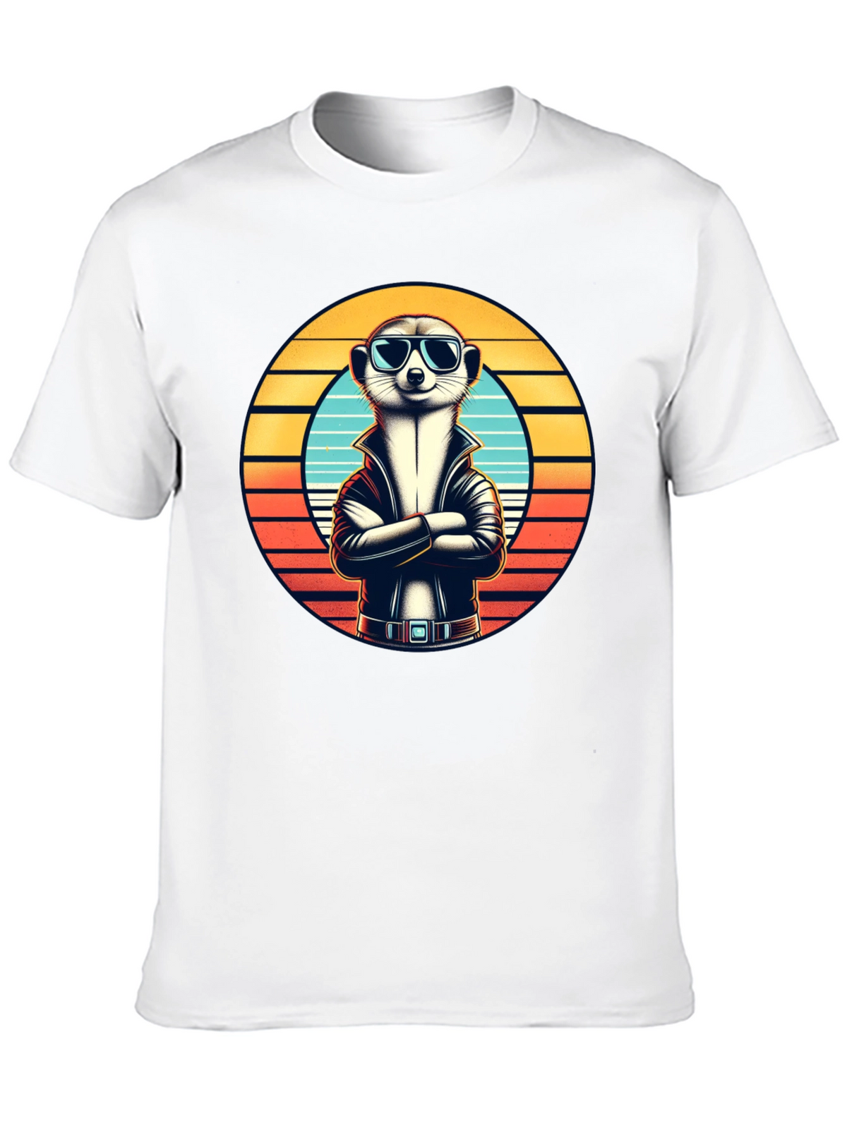 Cool Meerkat T-Shirt - Retro Style