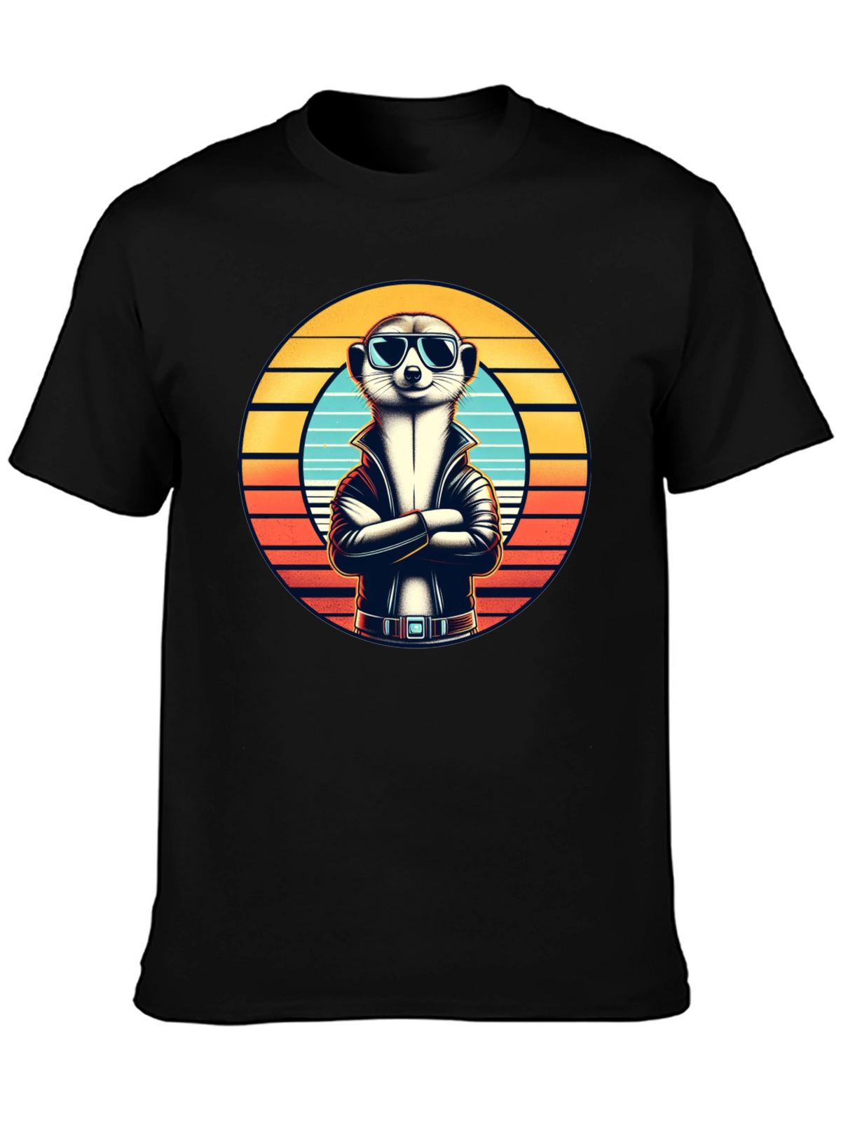 Cool Meerkat T-Shirt - Retro Style
