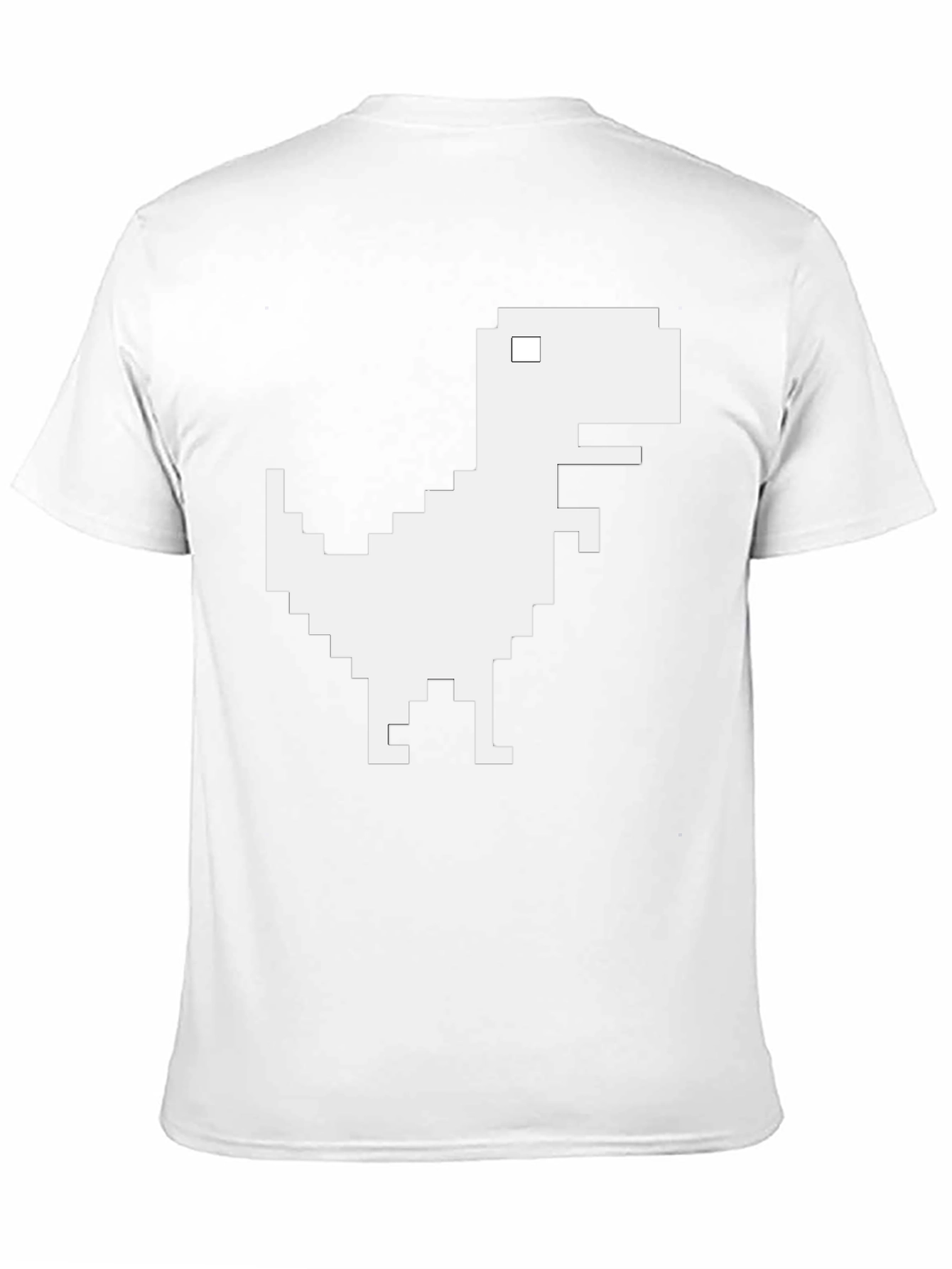 Pixel Dinosaur Graphic T-Shirt - Black Cotton Tee