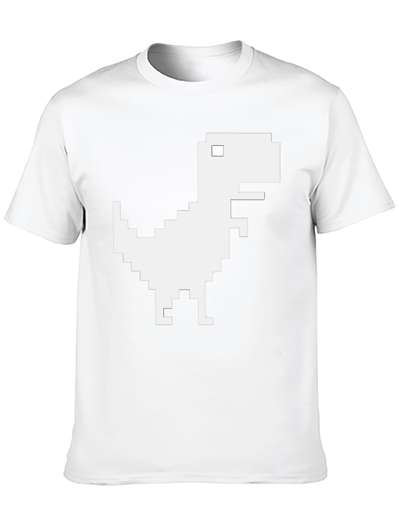 Pixel Dinosaur Graphic T-Shirt - Black Cotton Tee