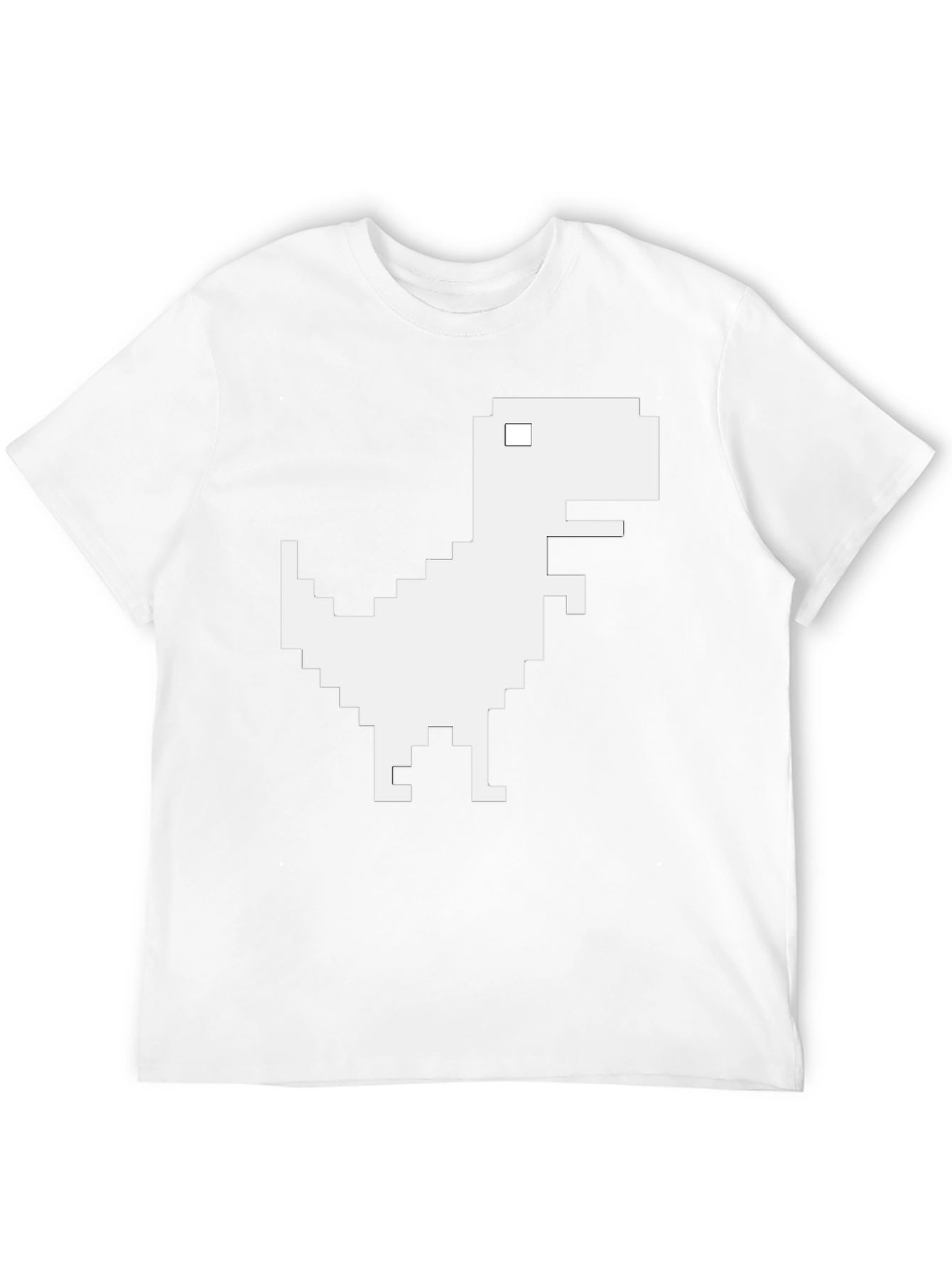 Pixel Dinosaur Graphic T-Shirt - Black Cotton Tee