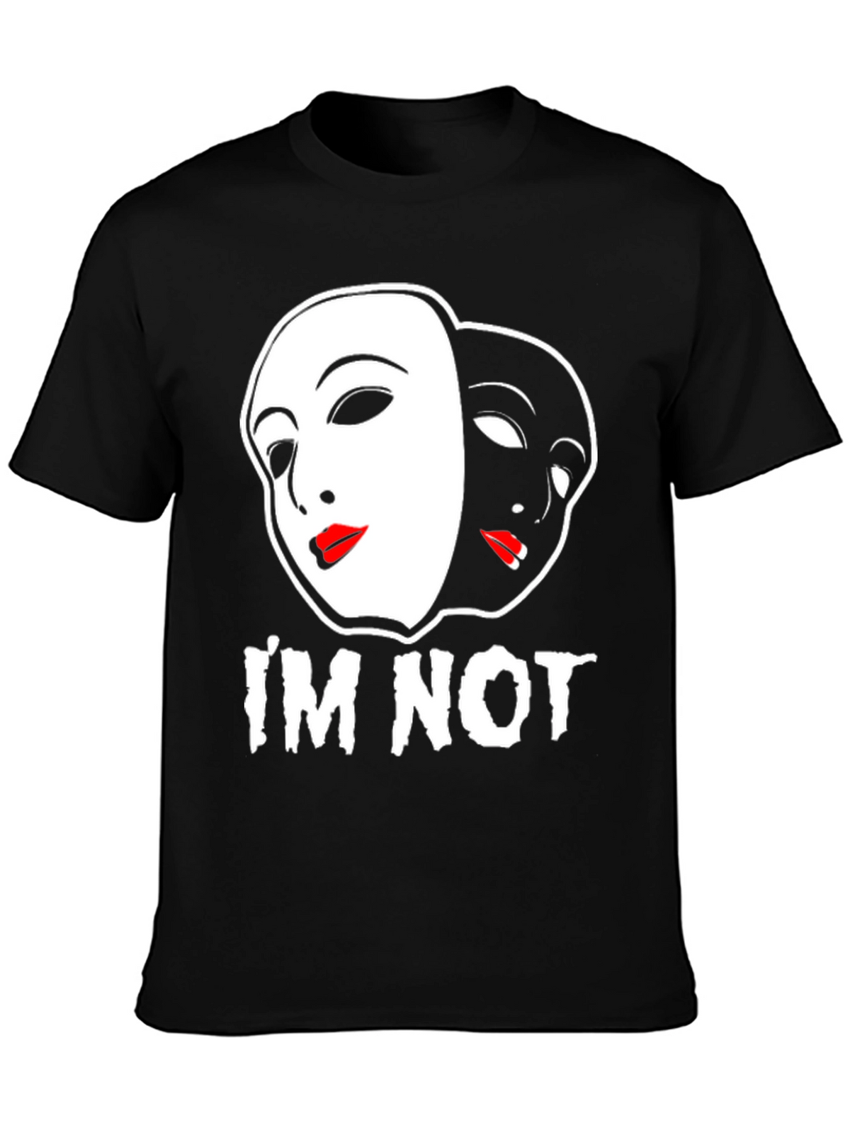 Im Not Black T-Shirt - Theater Mask Design