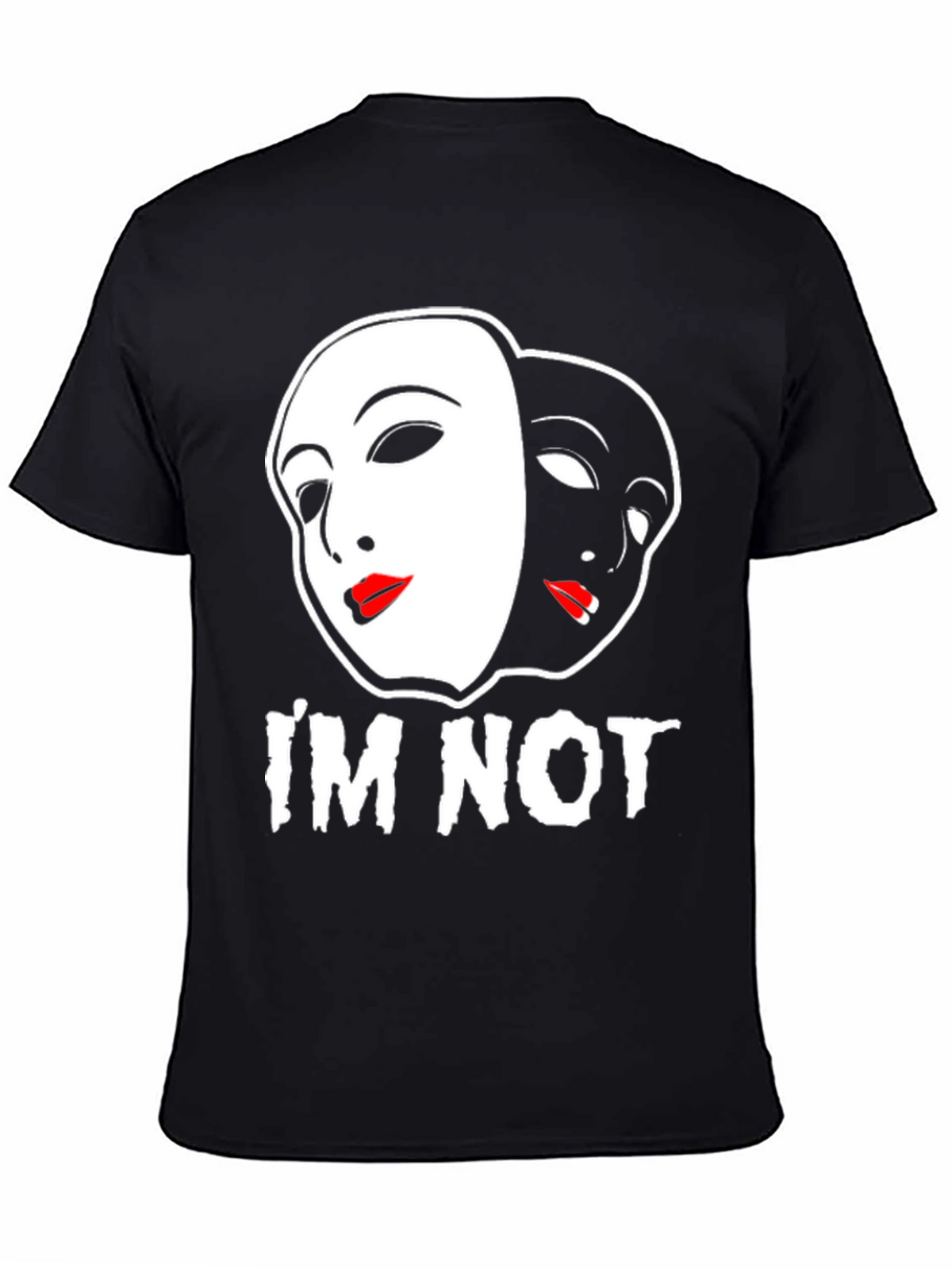 Im Not Black T-Shirt - Theater Mask Design