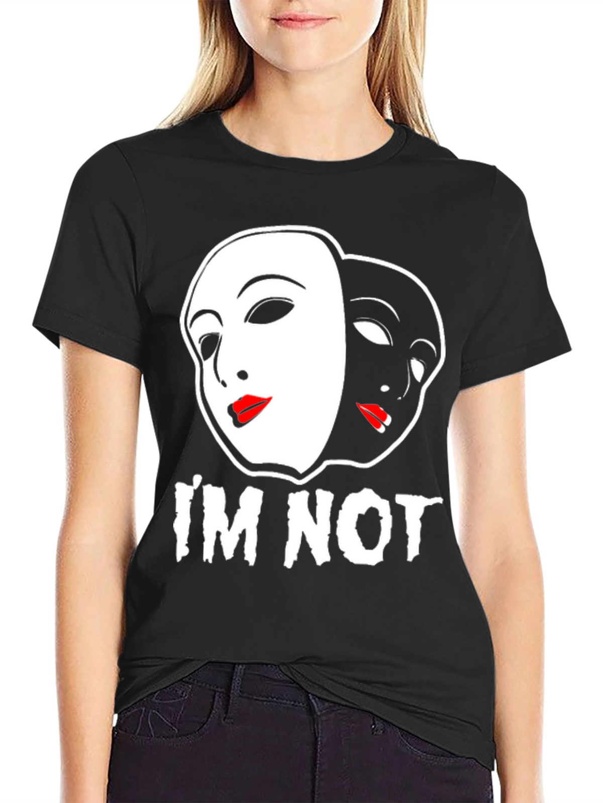 Im Not Black T-Shirt - Theater Mask Design