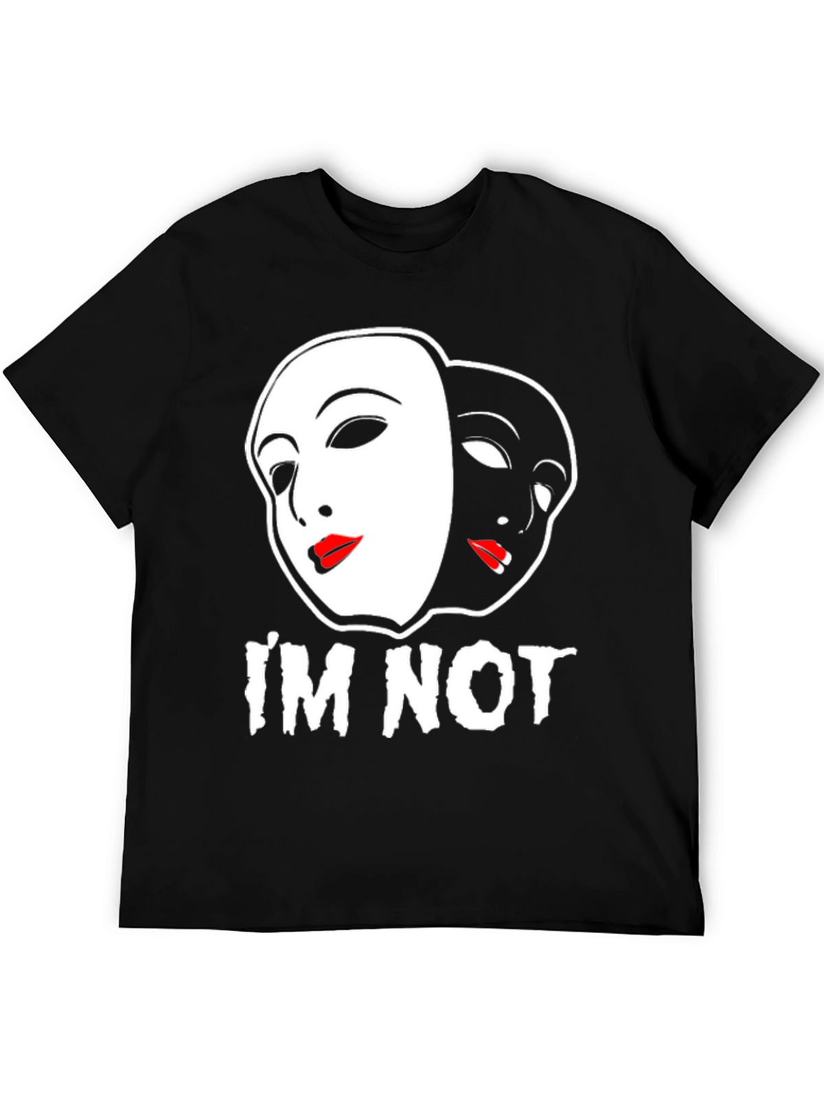 Im Not Black T-Shirt - Theater Mask Design