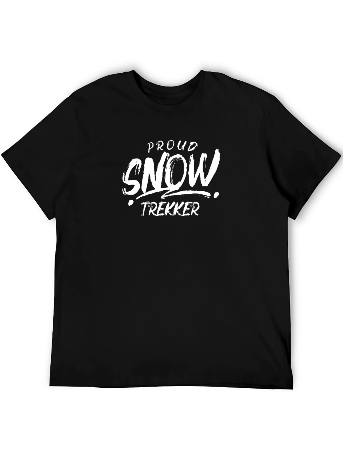 Proud Snow Trekker Black Graphic T-Shirt