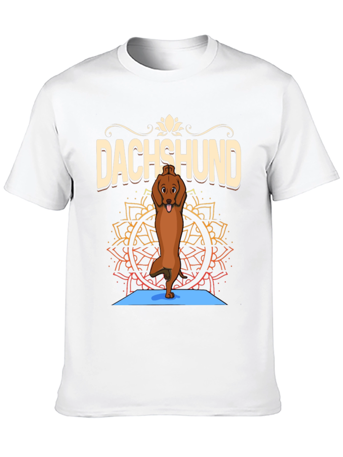 Yoga Dachshund Graphic Tee - Relaxed Fit