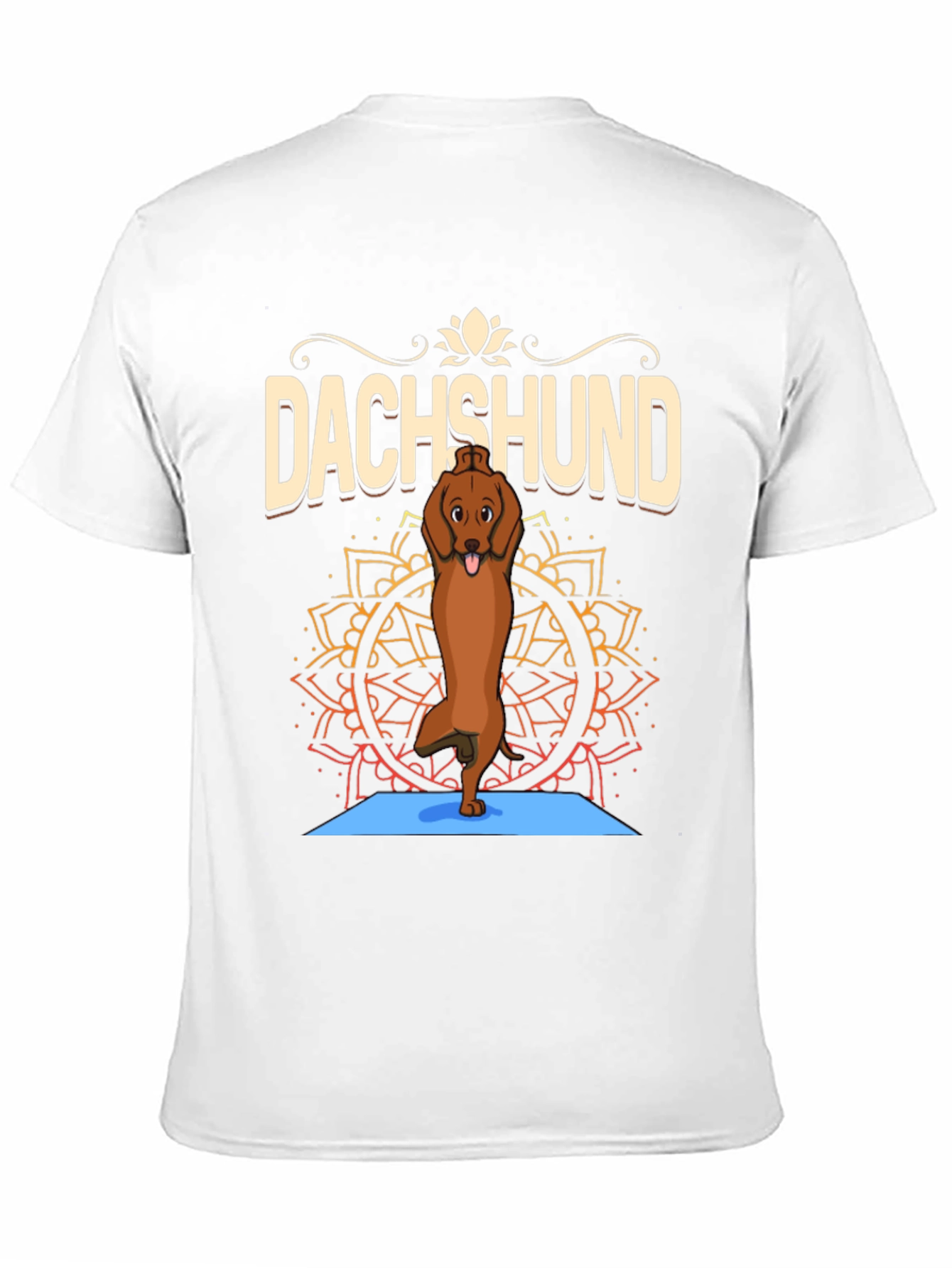 Yoga Dachshund Graphic Tee - Relaxed Fit