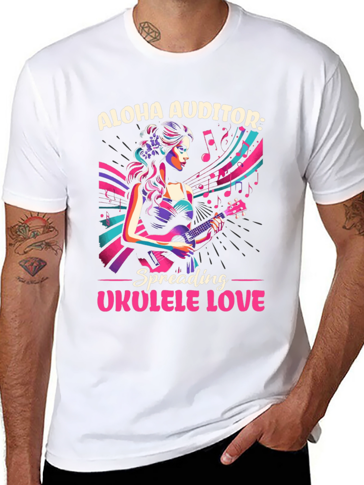 Aloha Auditor Ukulele Love T-Shirt