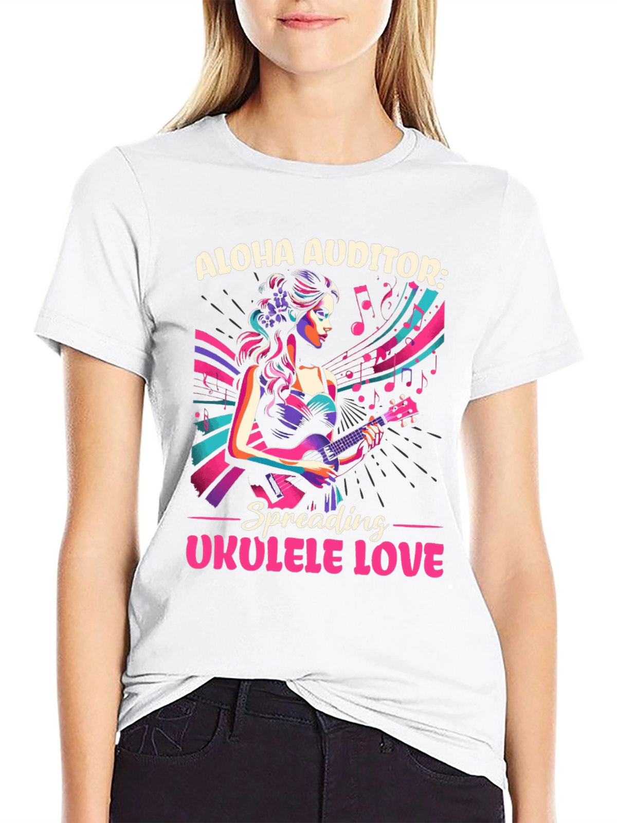 Aloha Auditor Ukulele Love T-Shirt