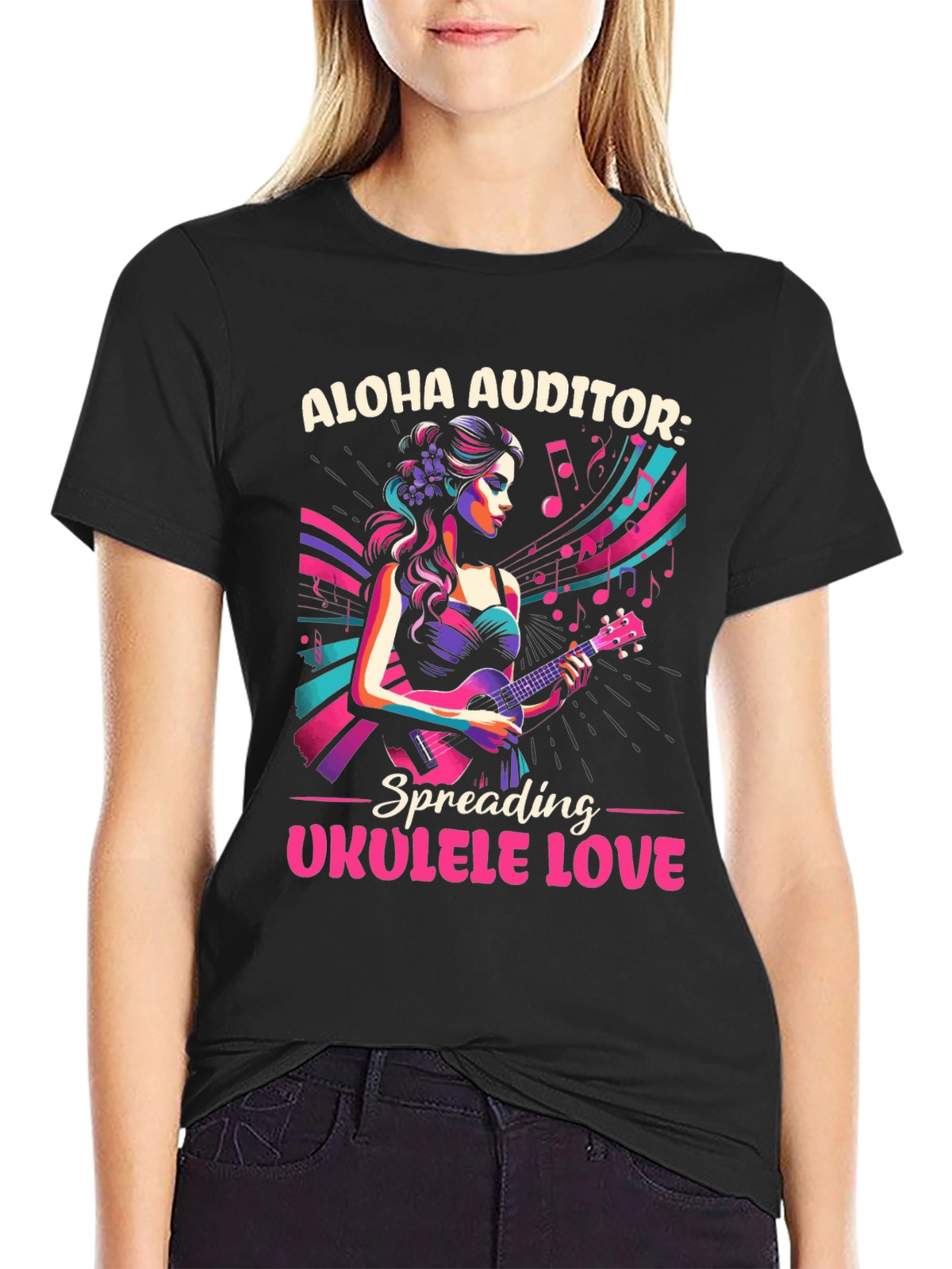 Aloha Auditor Ukulele Love T-Shirt