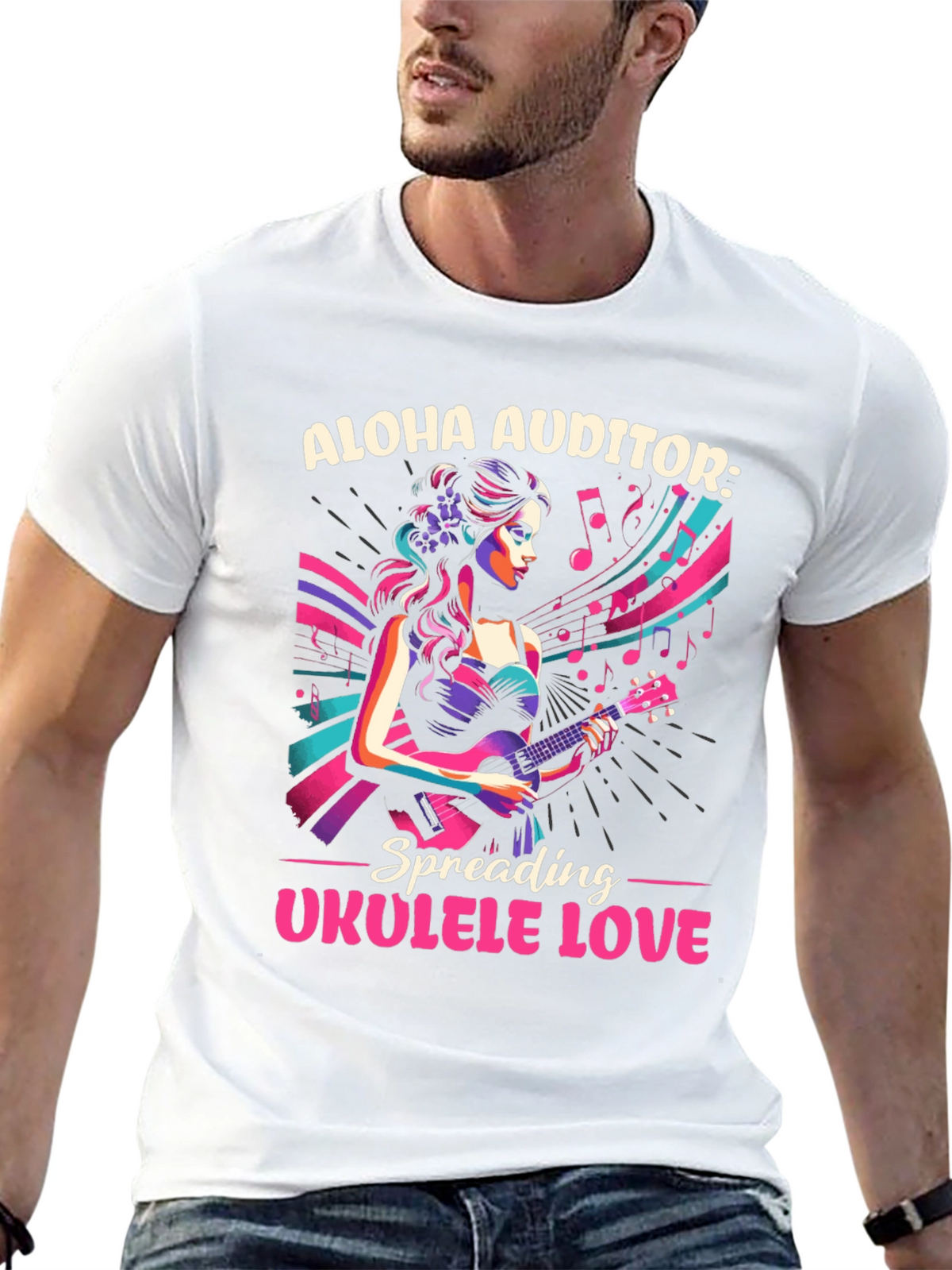 Aloha Auditor Ukulele Love T-Shirt