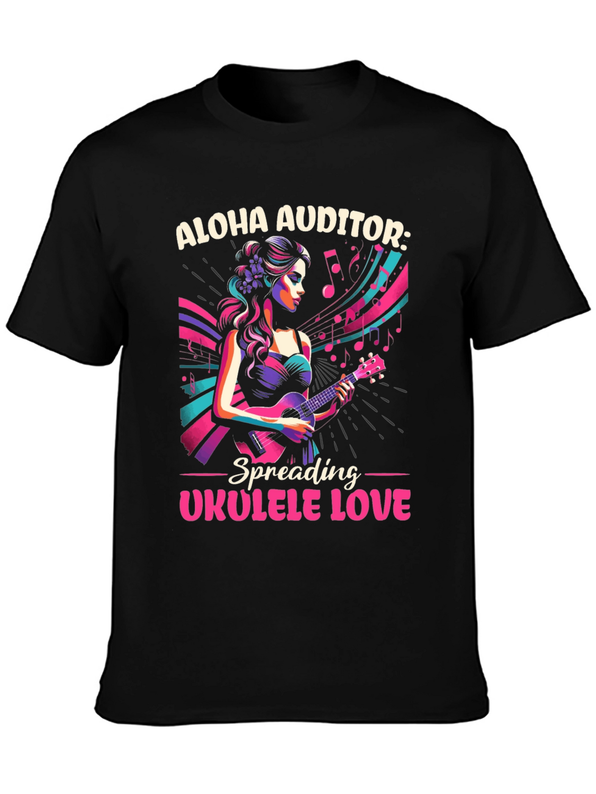 Aloha Auditor Ukulele Love T-Shirt