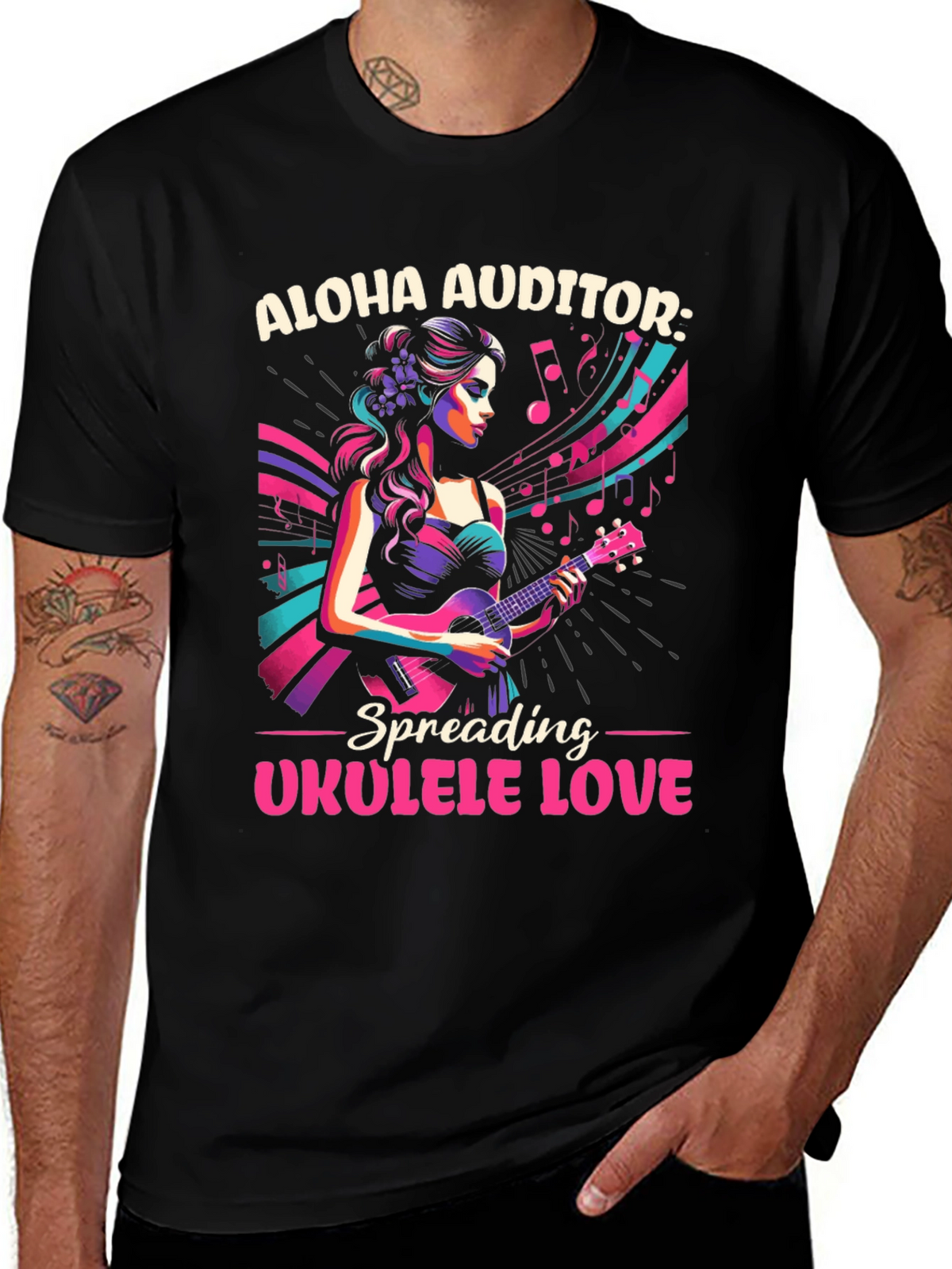 Aloha Auditor Ukulele Love T-Shirt