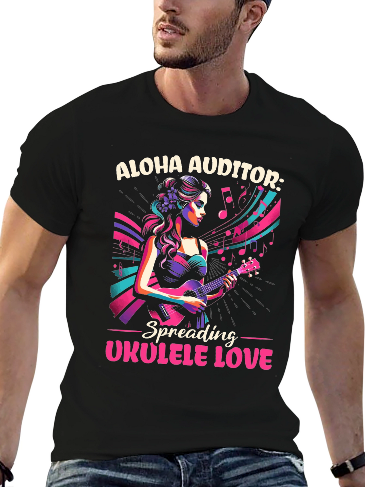 Aloha Auditor Ukulele Love T-Shirt