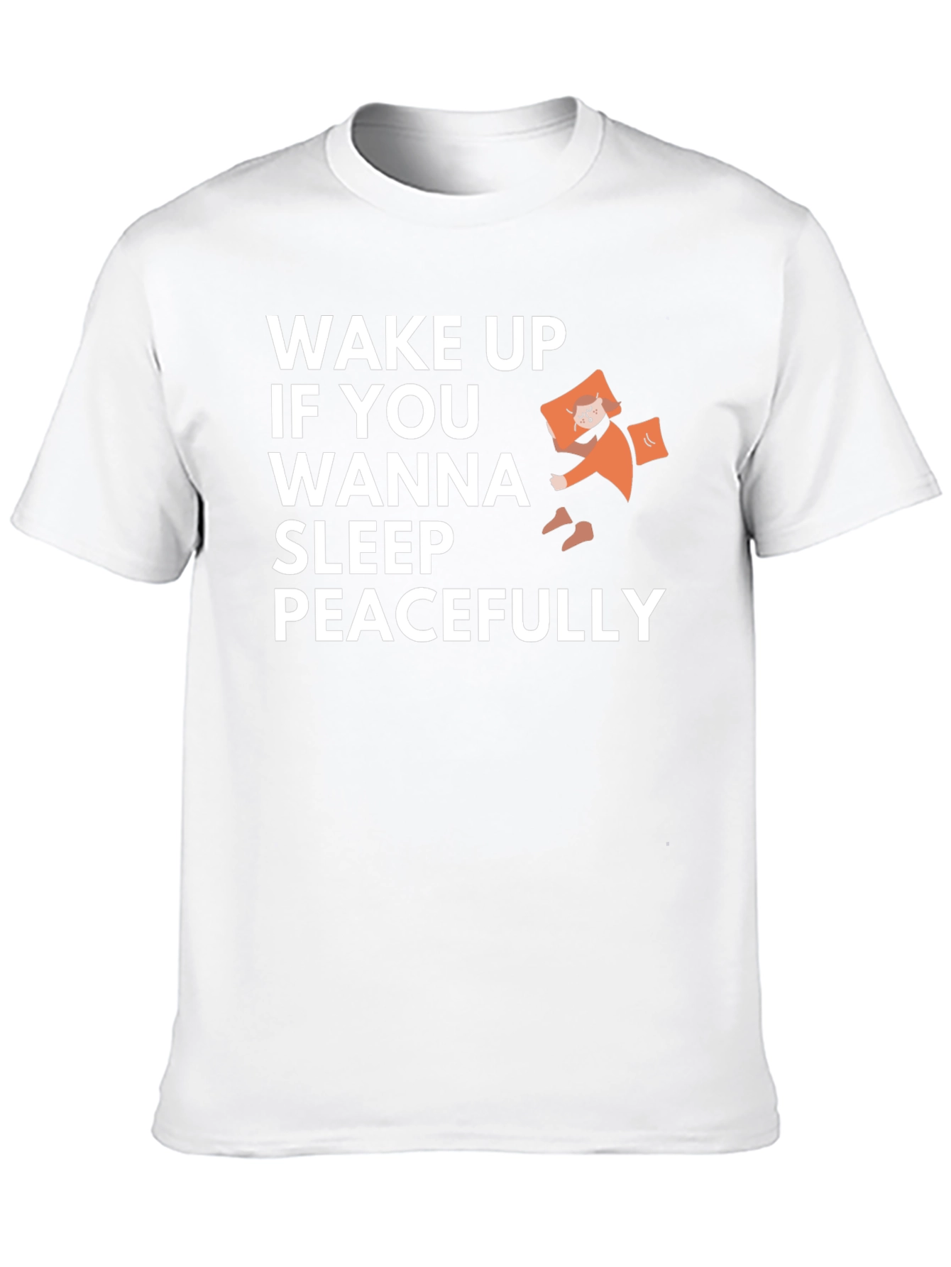 Wake Up & Sleep Peacefully Black Graphic Tee