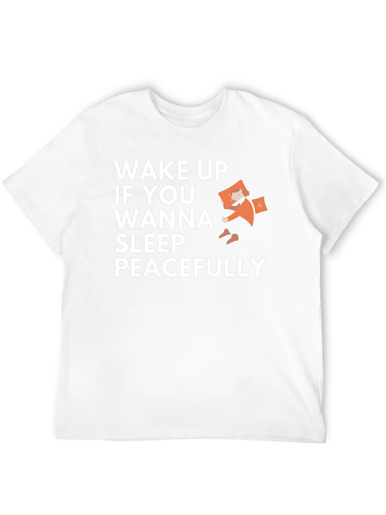 Wake Up & Sleep Peacefully Black Graphic Tee